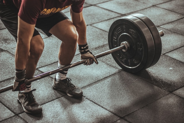 person lifting weight in windsor gym